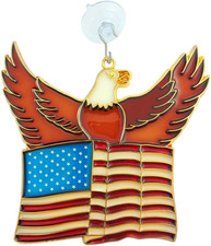 Patriotic Suncatcher USA American Flag Eagle Window Ornament Sun Catcher Decorat