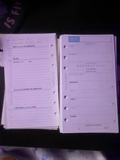 Undated 6.75" x 3.75" Daily Wellness and Finance Planner Inserts and Dividers