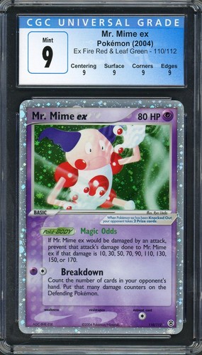 CGC 9 Mr. Mime ex EX Fire Red & Leaf Green 110/112 Holo Pokemon Card B25