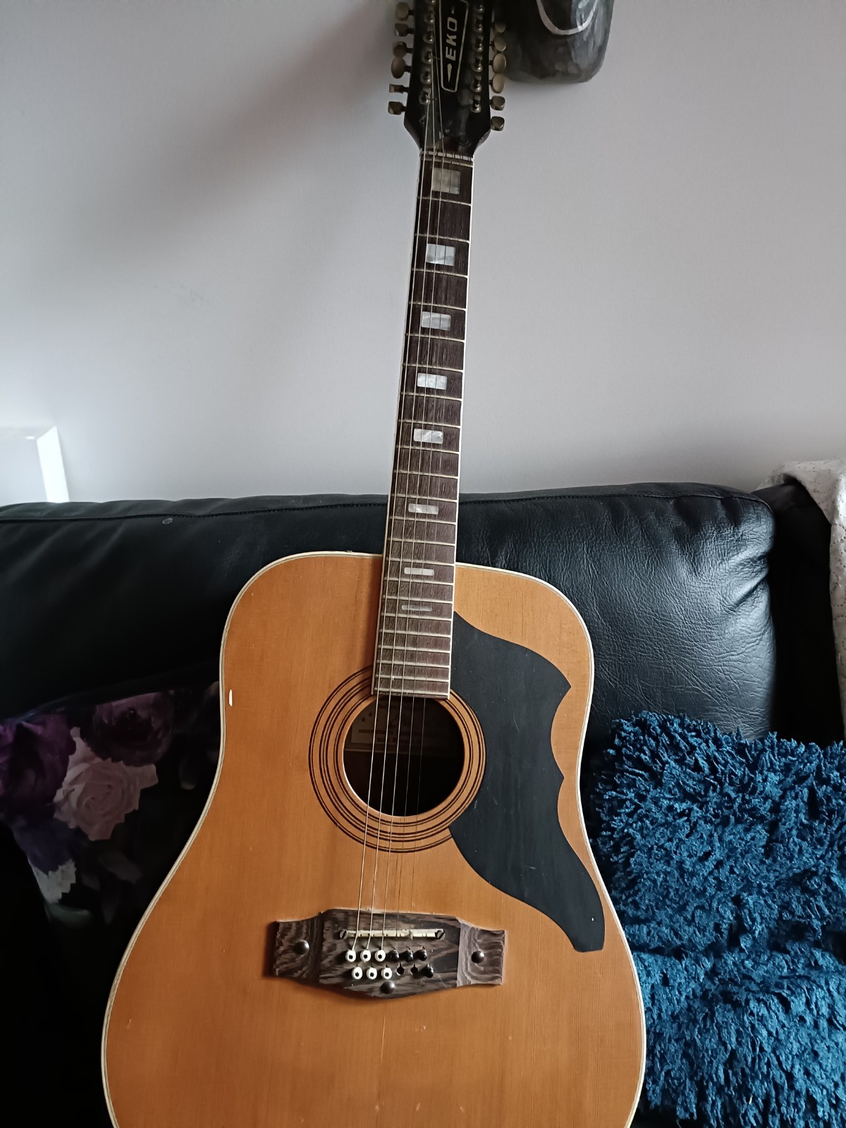 EKO Ranger XII 1970s Vintage Acoustic Guitar 12-String High Action, needs fixing