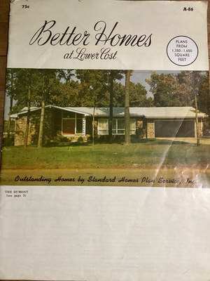 #ad Vintage : HOUSE PLANS quot;Better Homes At Lower Costquot; A 86 UNITED STATES $25.87