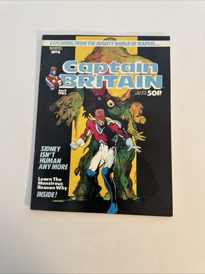 1985 Marvel Mag. Key #4 Captain Britain Sidney Isn't Human Any More