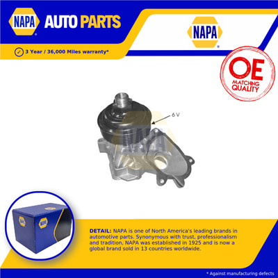 Water Pump fits BMW 730D E65 3.0D 02 to 08 Coolant NAPA 11517788306 11517794244
