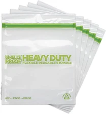 HEAVY DUTY Reusable 5pk Quart 8.75 x 9.5, CLEAR - STAND UP - 
