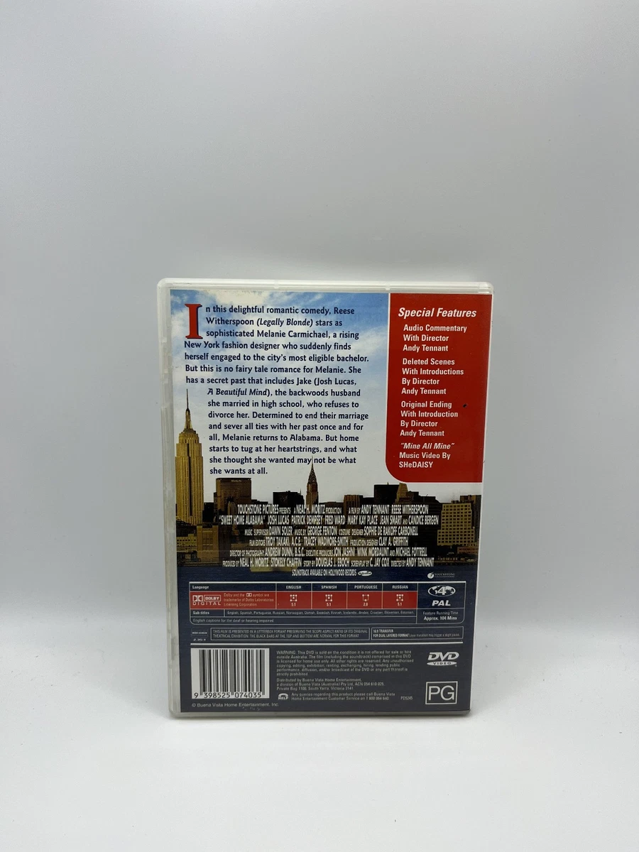 Sweet Home Alabama (DVD, 2002) - VGC - Free Fast Post