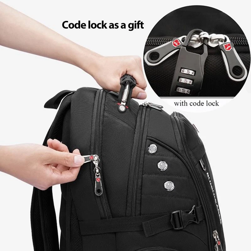 Mochila impermeable para computadora portátil 2025 de 17/20 pulgadas para hombres mochila de viaje en avión para mujeres Foto 3 de 4