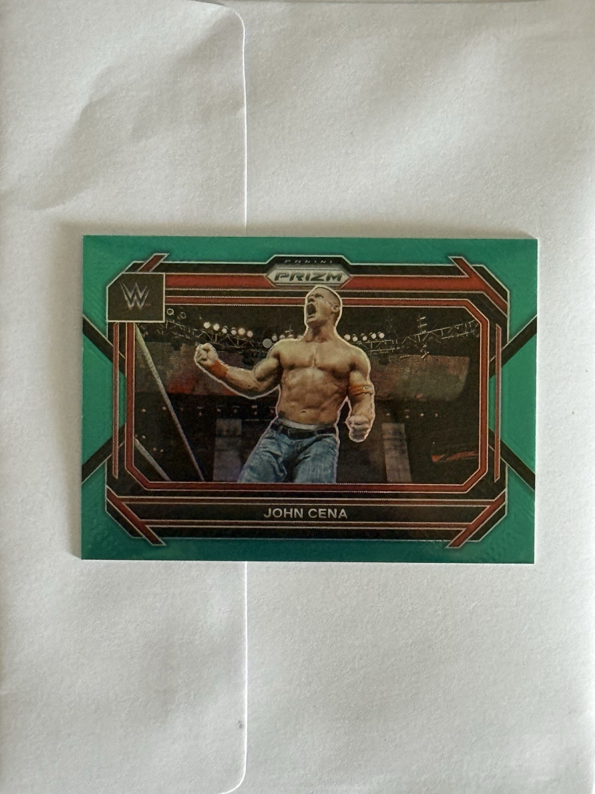 2023 Panini Prizm WWE John Cena #54 Teal Prizm /49