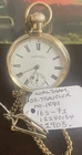 ANTIQUE WALTHAM POCKET WATCH,  TRAVELER 1903 +ALBERT CHAIN, 16S 7J WORKING ORDER