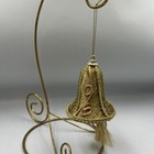 Vintage Victorian Tassel Velvet Gold Beaded Fabric Bell Christmas Ornament