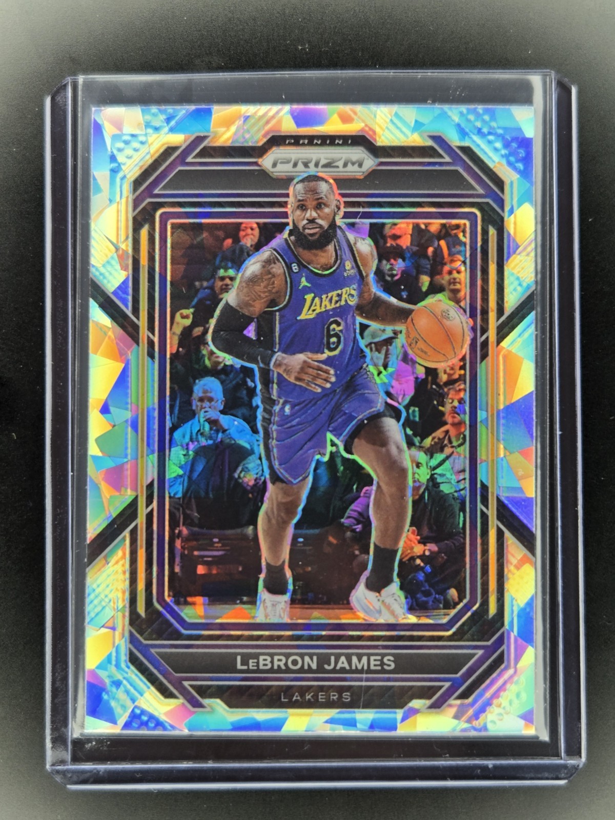 LeBRON JAMES 2022-23 Panini Prizm SILVER CRACKED ICE #134 LOS ANGELES LAKERS