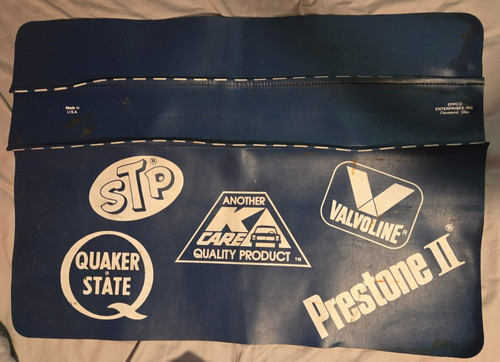 Vintage Mechanic Fender Cover STP Valvoline Quaker State Prestone Gas Oil Racing