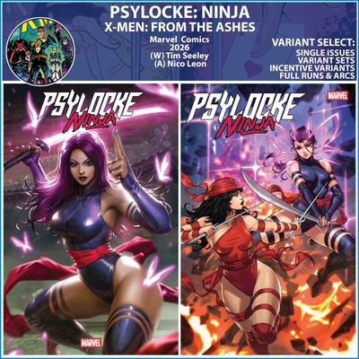 Psylocke: Ninja (2026) #1 2 Marvel Comics X-Men COVER SELECT