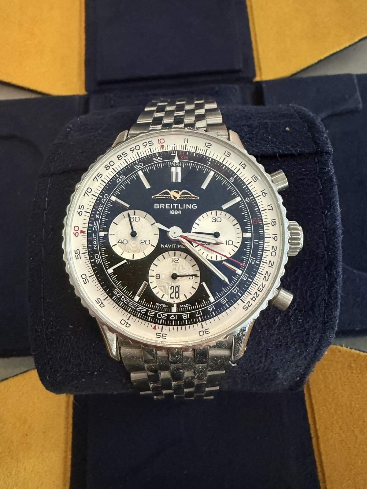 Authentic Breitling Navitimer B01 Chronograph 43 AB0138/AB0138211B1A1 Stainl...