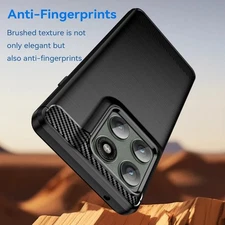 For Motorola Edge 60 Pro, Shockproof Slim Brushed Soft Rubber Back Cover Case