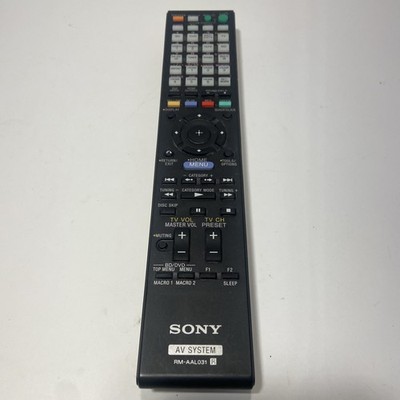 Sony AV SYSTEM RM-AAL031 Remote