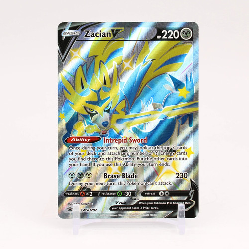 Zacian V - SWSH292 Sword & Shield Promo Full Art Shiny Pokemon - NM/MINT