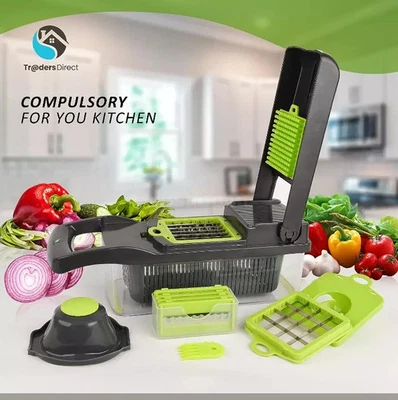 TR@DERS DIRECT Vegetable Chopper Kitchen Mandoline Vegetable Cutter Slicer Food Chopper UK