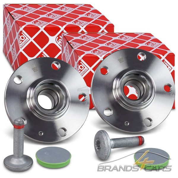 Febi 2X Radlagersatz Hinten FÜR Audi A3 Q3 TT Seat Alhambra Altea Leon Toledo VW-image