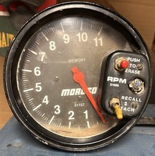 Vintage Moroso Model 51157 11000 Rpm Electronic Memory Tachometer