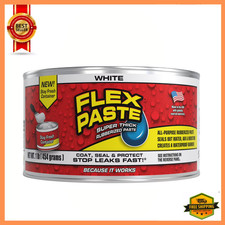 Flex Paste Super Thick Rubber Paste Sealant, 8.75 fl oz, White - Stop Leak Fast 