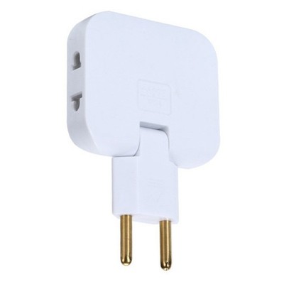 Flachadapter mit 3 Steckdosen aus ABS-Material für sichere Stromversorgung