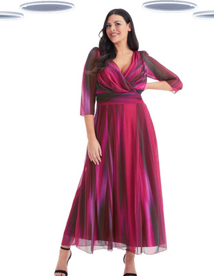 Ex Damen Scarlett & Jo Verity weinrot Ikat Print Maxi Wickelkleid Übergröße UVP 95 £