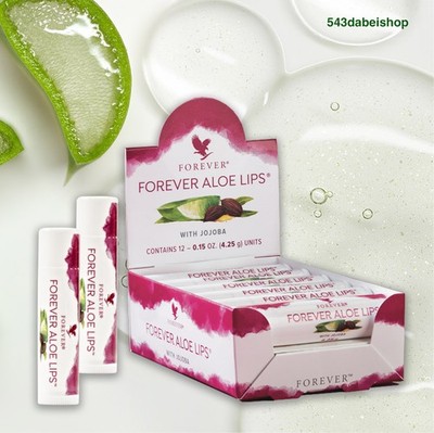 12 x Aloe Lips Forever Living Aloe Vera Lippenpflegestift Lippenbalsam