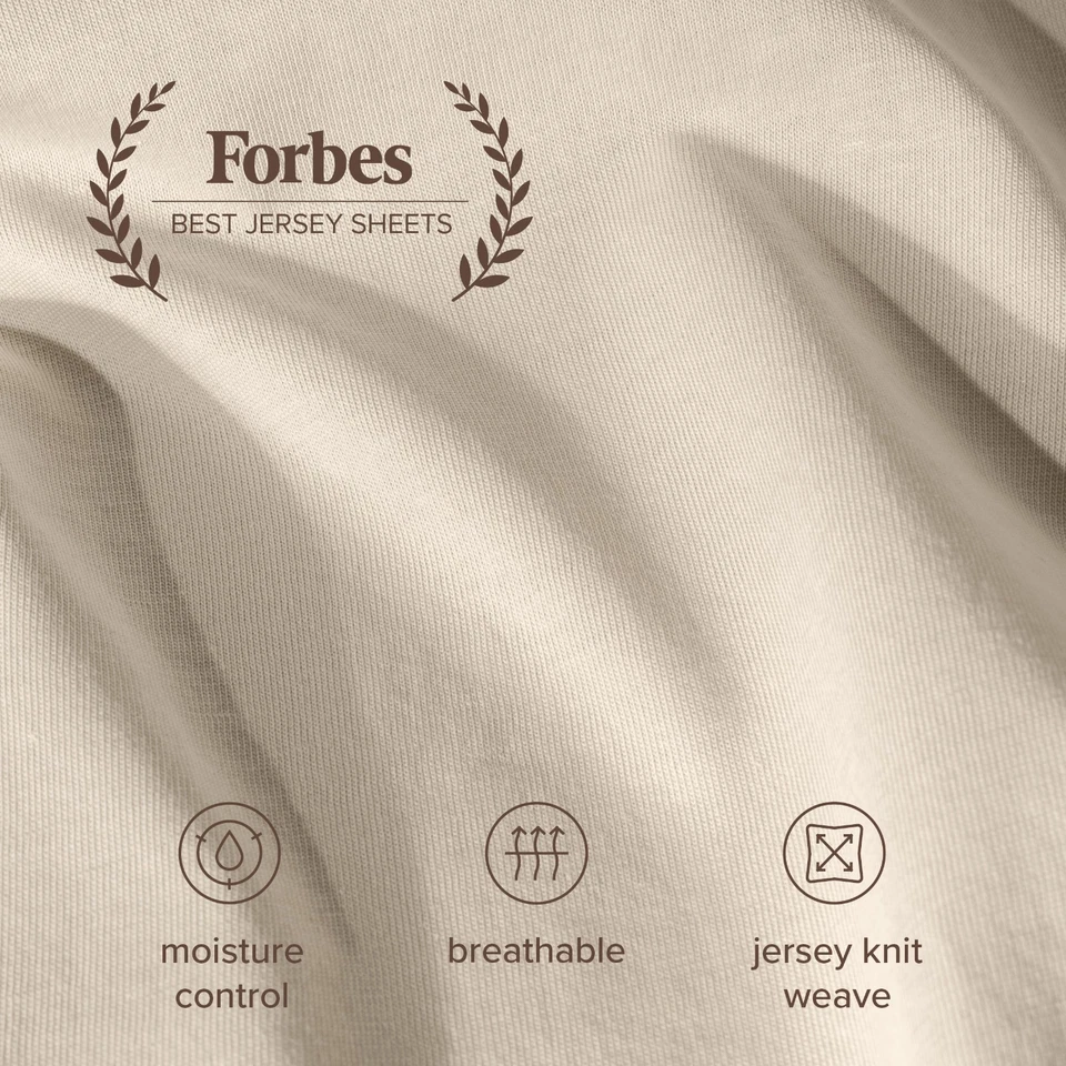 Juegos de sábanas jersey de algodón orgánico 150 GSM de Bare Home Foto 4 de 4