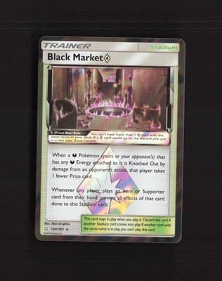 Black Market 134/181 Team Up Rare Prism Star Holo Pokemon Card LP+