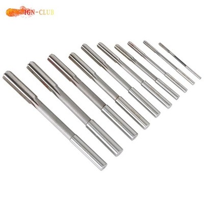 10 pcs HSS H7 Machine Cutter Straight Chucking Milling Reamer Kit 3mm-12mm