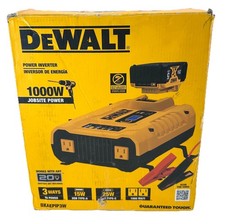 DeWalt 1000W 3 Way Power Inverter W/ Clamps  DC Plug Tool Only Model DXAEPIP3W
