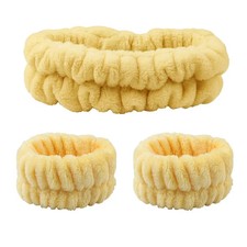3-Pack Spa Headband Velvet Bands Face Wash Makeup Elastic Hair Bands Women