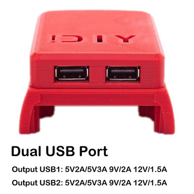Power Your Devices with Dual USB Charger for 18V Battery Pack
