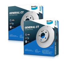 2x Bendix Front Brake Rotor for Nissan Tiida ...
