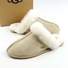 UGG Scuffette II Women's Suede Sand Sheepskin collar Slippers Warm Shoes