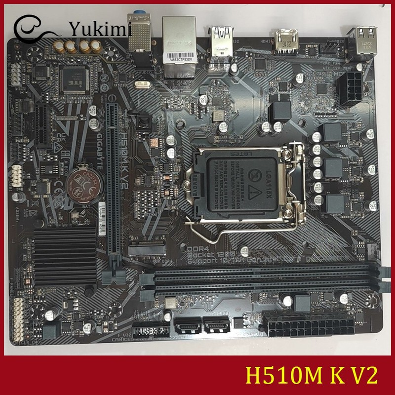 FOR GIGABYTE H510M K V2 DDR4*2 64GB LGA1200 HDMI Micro ATX Motherboard Test OK