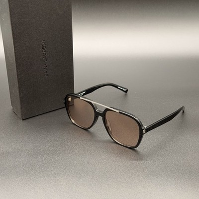Saint Laurent SL 545 001 Sunglasses Black Frame Light Yellow Lens