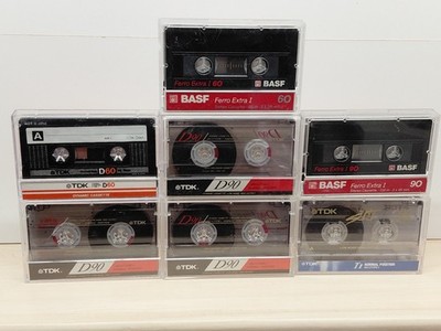 7x TDK, BASF Konvolut *UNBESCHRIFTET* Kassette Cassette TYPE 1 IEC I