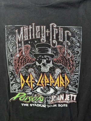 Motley Crue Def Leppard Poison Joan Jett Stadium Tour 2022 Vans Shirt L