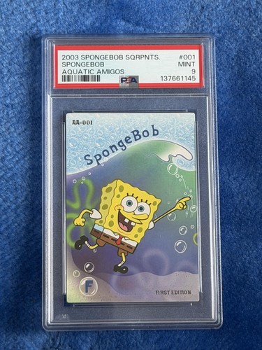 2003 Upper Deck Spongebob Squarepants Aquatic Amigos #001 Spongebob RC PSA 9