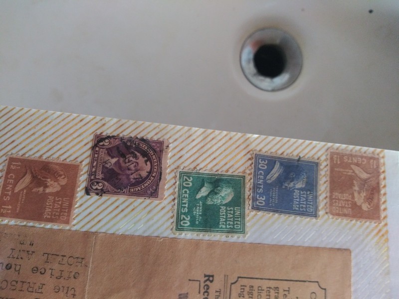 US Postal History Cover with Mixed Denominations 1/2¢–30¢, Brown Blue Green Red