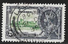 Nigeria stamps 1935 SG 31K ERROR CANC VF
