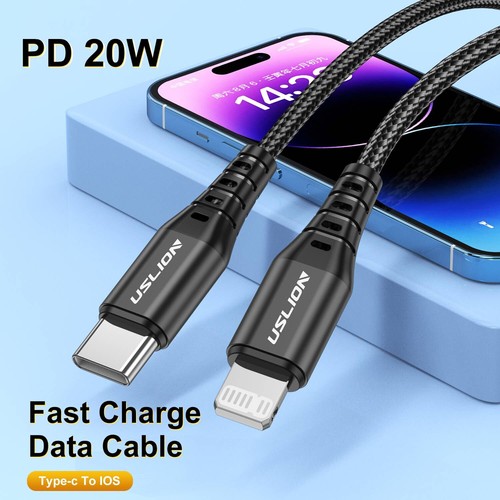 iPhone 14 13 12 11 Pro Mini XR XS MAX Fast Charging USB-C PD 20W Charging Cable - Picture 6 of 12