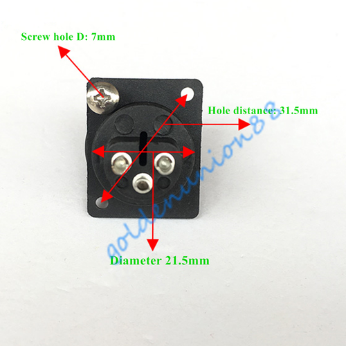 Cable de carga Enchufe XLR Conector de cañón macho y hembra para batería de 36V 48V 24V12V - Imagen 8 de 14