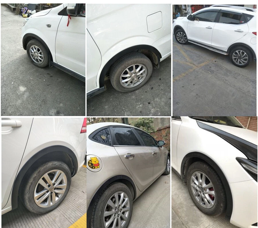 2x Fender Flares Car Wheel Eyebrow Arch Extension Protector Moulding Trim Strip - Imagem 2 de 4