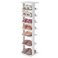 Schuhregal SchuhstäNder Schuhschrank Regal Standregal Lagerregal Weiß 8-StöCkig