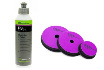 Koch Micro Cut & Finish P3.01 8.45oz  w/ 1 cutting pad 3'' 5'' or 6''