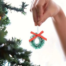Dollhouse Christmas Wreath 1/12 Scale Set of 2 Wreaths