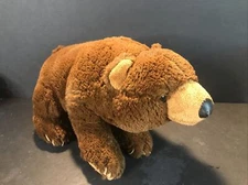 Brown Bear Plush Realistic Pounce Pals Felt Claws Adventure Planet 14" Long Toy