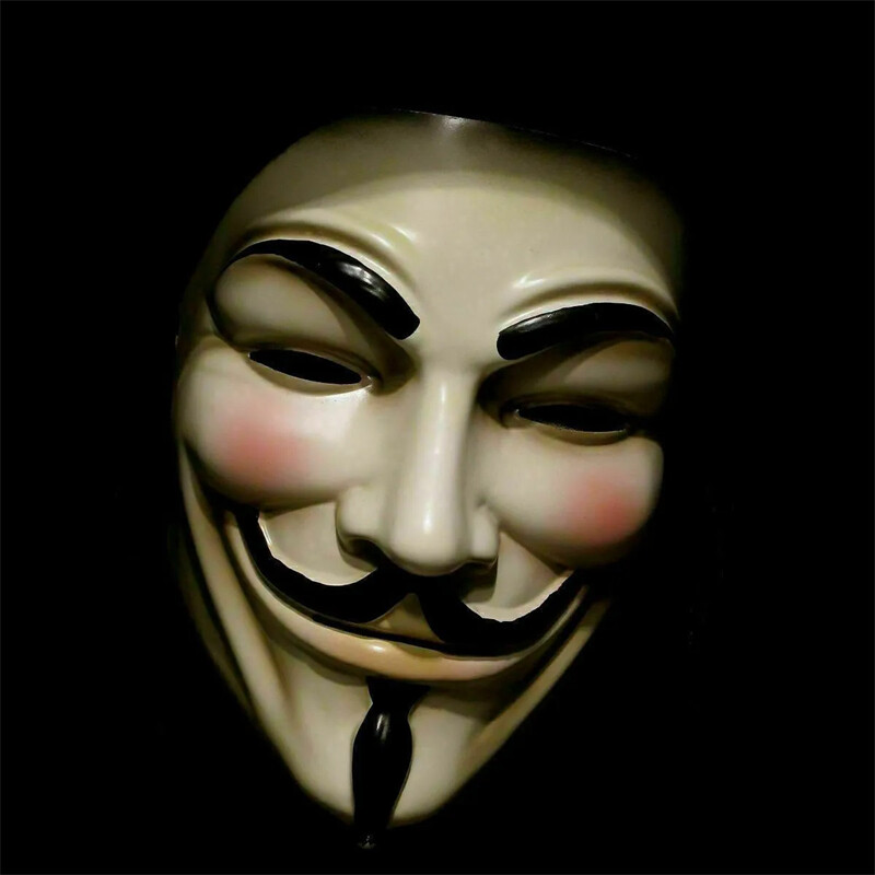 Máscara De Resina V For Vendetta – Disfraz De Guy Fawkes Para Cosplay Y Fiestas De Máscaras